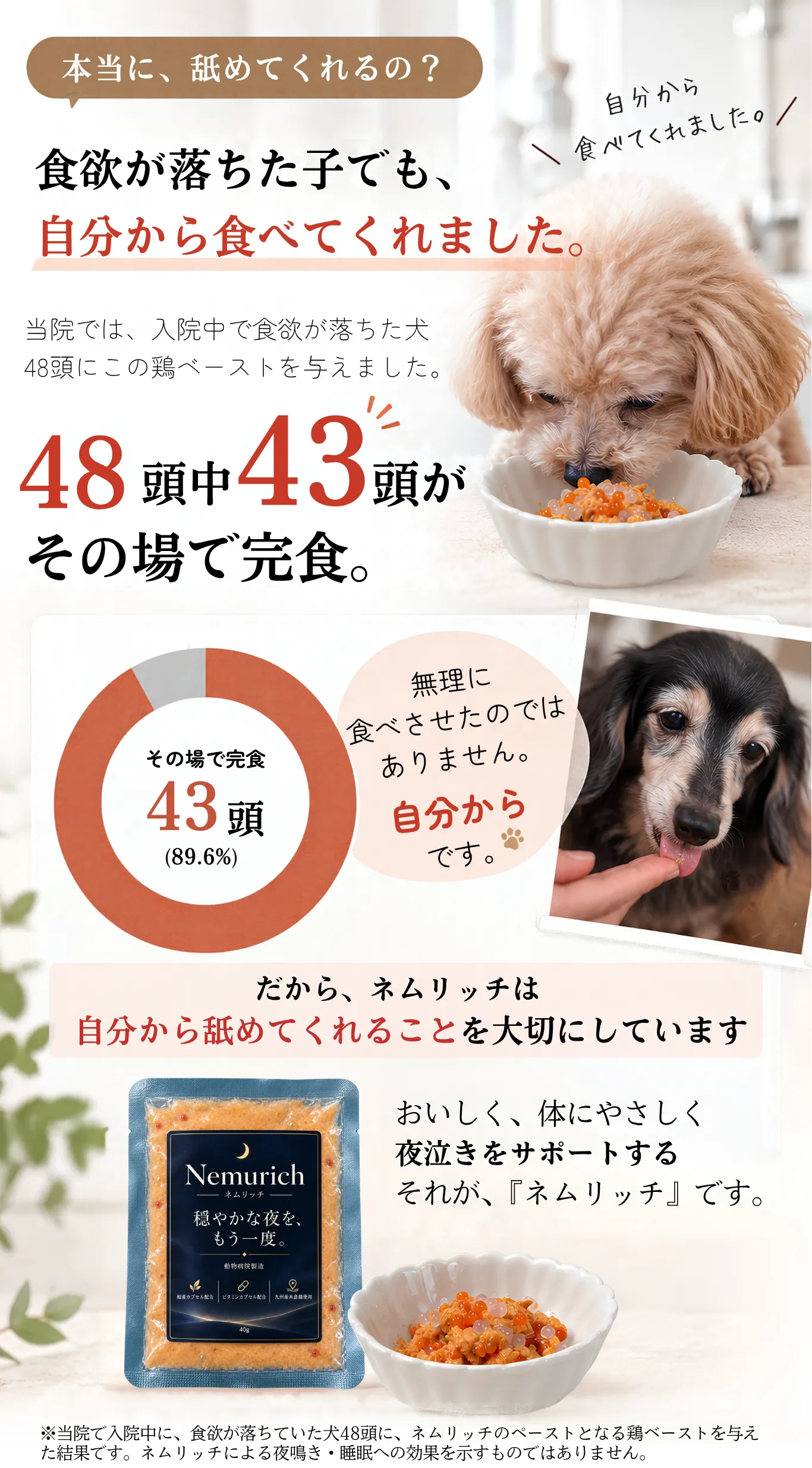 食べてくれた子の実績