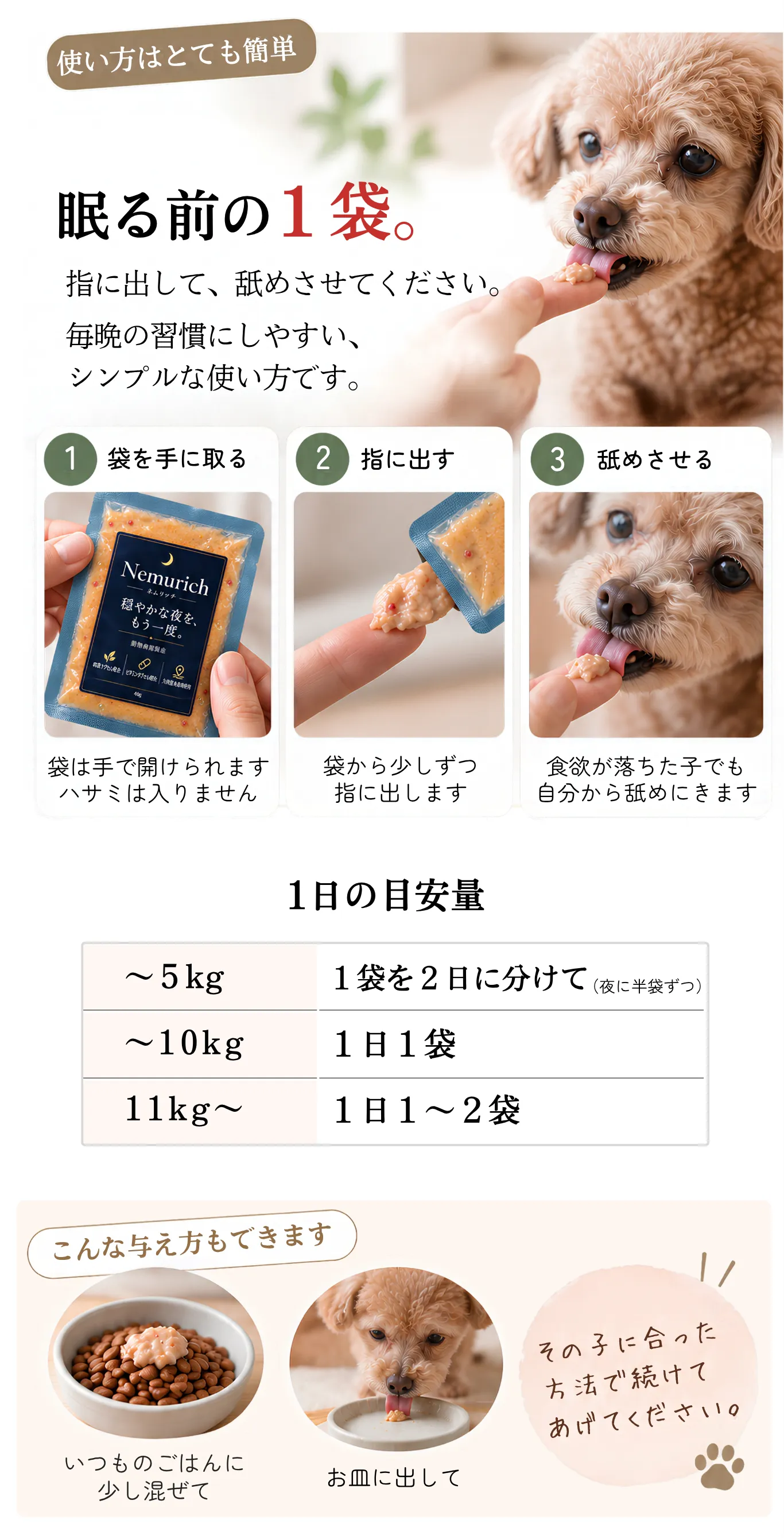 ネムリッチの与え方
