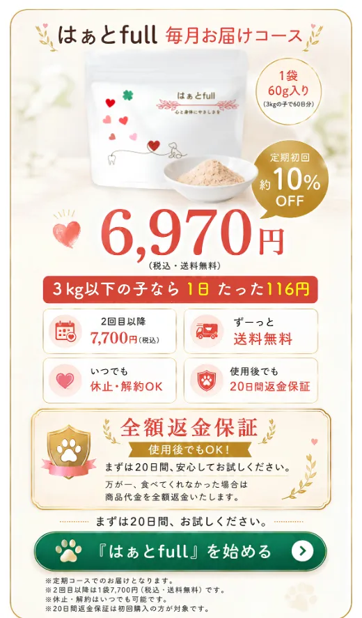 はぁとfull 初回限定案内