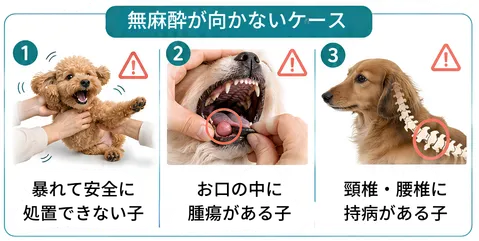 無麻酔が向かないケース
